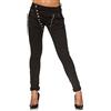Elara Jeans Donna Boyfriend Abbottonatura dei Bottoni Chunkyrayan Nero C613K-15/F15 Black-48