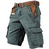 Generico Pantaloni Corti Uomo Cargo, Bermuda cargo uomo pantaloncini Sportivi Leggero leggero Pantaloncini Tattici con Tasche Laterali Casual Pantalono corti da Lavoro Militari Comode Trekking pantaloncino