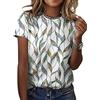 ORANDESIGNE T Shirt Maglietta Manica Corta Girocollo Donna Estiva Elegante Camicia T-Shirt da Donna Divertenti Fiore Uccello Stampata Maglietta Estiva Donna Moda Top P Bianco S