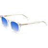 X-LAB XLAB 8004 Occhiali da sole stile moscot, 48mm, Trasparente/Azzurro Sfumato, Unisex