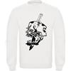 MAGLIERIA CONFORTI Felpa Girocollo Machete Rap Hip Hop Salmo Uomo Donna Ragazzi Unisex (IT, Testo, S, Regular, Regular, Bianco)