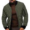 Oanviso Giubbotto Trapuntato Invernale Uomo Piumino Leggero Slim Giubbino Imbottito Giacca Mezza Stagione Caldo Giaccone Parka Cappotto Antivento Lavoro Casual Verde Militare XXL