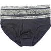 Emporio Armani Yarn Dyed Stripes 2-Pack Brief Briefs, Riga Marine/Marine, M Men's