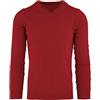 Cashmere Zone - Maglione Uomo Collo a V in 100% Cashmere Lana Pullover in Kashmire Invernale con Manica Lunga (Mattone, M)