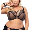 Gorsenia Reggiseno Non Imbottito Trasparente con Pizzo K496 Paradise, Nero,8F