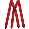 Olata Bretelle da Lavoro a Forma di X, Utilizzabili in Aeroporto, con Clip in Plastica, 4 cm. Rosso