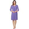 e.Femme® Camicia da Notte Donna Lena II 860 in Cotone e Lenzing® Modal, Lilla, 48