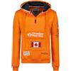 Canadian Peak Galapagos Men - Sweat Homme Capuche Poche Kangourou - Vêtement Sweatshirt Hoody Chaud Manches Longues - Pull Hommes Printemps Ete Automne Hiver (Orange Flash S)