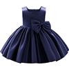 Generic Vestito Cotone Stampa Principessa Vestiti da Cerimonia Senza Manica Eleganti Abiti Bambine E Ragazze D'honneur Mariage Arc des Enfants Bal Abito da Ballo tutù per Matrimonio Compleanno