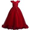 Valin V833 - Vestito da principessa per bambini, senza maniche, in pizzo, in tulle per feste, 4-14 anni, V833