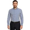 DANILO BUGLIONE Camicia Uomo Righe, Collo Francese in Cotone Popeline, Rigata Custom Fit, Camicie Uomo in Cotone di qualità Superiore, Artigianale - Sartoria Napoletana (502, 47)