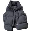Hecatombic Gilet Donna Elegante in Piuma D'Oca Trapuntato Corto Senza Maniche Leggero in Piuma D'Oca Leggero Elegante Corto Gilet Allentato Gilet con Colletto in Piedi