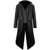 ORANDESIGNE Cappotto da Uomo Gotico Steampunk Frack Medievale Vittoriana Vintage Uniforme Lunga Smoking per Carnevale Halloween Costume Festa Cosplay Travestimento