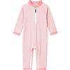weVSwe Costume da Bagno per Neonata a Righe Rosa Chiaro a Maniche Lunghe con Protezione Solare SPF 50+ Muta 2 Anni