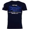 Superdry Uomo T-Shirt Vintage Logo Midnight Blue Grit M