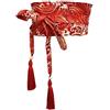 FRESQA Cintura tradizionale giapponese per kimono da donna Cintura con cordoncino a corsetto Motivo onda blu Cintura larga Yukata Gru Haori Obi Cinture asiatiche in vita