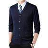 Rivccku Cardigan da Uomo in Puro 100% Cashmere Lavorato a Maglia con Scollo a V Maglione Classico Casual Maglieria con Bottoni