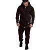 shownicer Tuta Jumpsuit Uomo Pigiama con Cappuccio Tuta Intera One Piece Pigiama Overall Uno Zip Tinta Unita Casual Confortevole Pigiami da Casa A Marrone XL