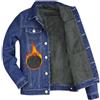 Oanviso Giacca in Jeans Uomo Invernale Manica Lunga Giacca Moda con Fodera in Peluche Colletto Rovesciato Giacca Leggera Cappotto in Denim Button Tasche Multiple Streetwear Cowboy B Blu Scuro L