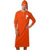Generisch Camicia da notte da uomo con cappello da notte a righe a maniche lunghe abbottonatura sul petto lungo set di biancheria da notte a righe e da uomo, tuta lunga