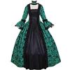 Dasongff Vestito vichingo da donna, costume da regina medievale, da donna, retrò, punk, gotico, grande e femminile, stile vittoriano, a maniche lunghe, con fiocco, abito vintage per adulti per