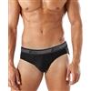 Intimitaly Cotonella Slip Uomo Cotone Elasticizzato Pacco da 4 Bielastico Mutande Uomo Cotone Intimo Mutande Uomo Colorate alla Moda Bianchi Neri Grigio