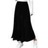 seiveini Gonna in Maglia Donna Lunga Elegante Maxi Gonne Trapezio a Pieghe a Vita Elastica per Autunno e Inverno