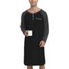Enjoyoself Maglie Pigiama da Uomo in Cotone Maniche Lunghe Camicie da Notte per Primavera Autunno