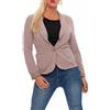 malito more than fashion Malito Classico Blazer nella Base-Look Giacca Camicetta Elegante Ufficio 1651 Donna (M, Rosa)