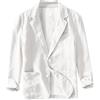 ORANDESIGNE Giacca in Lino da Uomo Estiva Leggera Blazer per Il Tempo Libero con Due Bottoni Leggera Sportiva Giacca Blazer Classiche A Bianco XL