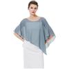 BEAUTELICATE Scialle Coprispalle Elegante Donna Stola Chiffon Scialli Cape Mantello Donna Estivo Elegante Vintage per Cerimonia Sposa Festa