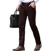 Oanviso Pantaloni da Uomo Business Pantalone da Abito Velluto a Coste Elasticizzati Pantaloni da Lavoro Taglio Classico Elegante Pantaloni Autunno Casual Pantaloni Jogging Slim Fit Caldo A caffè M