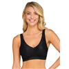 Rosme Lingerie Reggiseno Non Imbottito Senza Ferretto da Donna, Collezione Sofia, Nero, Misura 2E