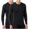 LAPASA Pacco da 2 o 1 Maglia Termica Peso Uomo Maniche Lunghe Canottiera Strato Base - Invernale Sport Allaperto Escursionismo Sci Snowboard Nero (Pacco da 2) XL