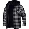 Oanviso Giacca Camicia Imbottita Uomo Mezza Stagione con Cappuccio Giacche Invernale A Quadri Camice da Boscaiolo Regular Fit Camicione Giubbotto
