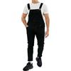 ORANDESIGNE Salopette da Uomo in Denim Salopette da Uomo Jeans Pagliaccetti con Bretelle Pantaloni Larghi da Lavoro Cargo Pagliaccetti Tute I Nero M