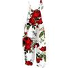 Onsoyours Salopette Estiva da Donna con Spalline Regolabili Pantaloni in Lino Casual Senza Maniche Larga con Fiori Stile retrò Elegante Pantaloni Complessivi A Modello-13 XXL