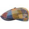 LIERYS City Bic Coppola Wide Fit Berretto Piatto Quadri Multicolore Pelle Made in Italy Uomo Primavera Estate
