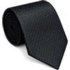 Remo Sartori - Cravatta Lunga Extra Lunga XL Seta Regimental a Righe Grigia, Lunghezza da 155 cm a 175 cm, Made In Italy Uomo (Lunghezza 175 cm)
