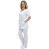 Peter's abiti da lavoro Divisa da lavoro donna,completa,sanitaria,infermiera,oss,ospedaliera,con zip,vari colori (XS, BIANCO)