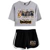 LKY STAR Haikyuu!! Japanese Anime Costume T-Shirt Shorts Abiti 2 Pezzi Set per di Maglietta e Pantaloncini Corta Sportwear