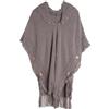 LIUYUYOUGO Scialle Donna Elegante,Poncho Con Cappuccio Da Donna Scialli Avvolgenti Con Bottoni Poncho Con Frange All'Uncinetto Cappotto Boho Hippie Mantello Lavorato A Maglia Pullover Autunno Invern