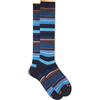 Gallo - Calze Lunghe Donna Cotone Blu/sabbia Righe Multicolor