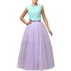 Generic Gonna Lunga in Tulle da Donna - Elegante Tutù per Carnevale, Sottogonna