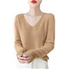 HOOUDO Maglione Lana Donna con Scollo a V 2025 Casual Maglione Cashmere Donna Maglia Cashmere Elegante Maglioni Invernali Classica Maglioncino Lana