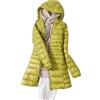 ORANDESIGNE Piumino Leggero Donna con Cappuccio Puffer Jacket Leggeri Giacca Cappotto Lungo Giubbino Down Jacket Piumino Leggero Caldo Giacche Trapuntato Slim Piumini Invernale B Giallo 3XL