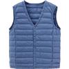 Generic Rash Vest - Gilet tattico da uomo, ultra leggero - Piumino senza maniche ripiegabile per uomo, gilet trapuntato con scollo a V, gilet isolante impermeabile e antivento, Blu, XL