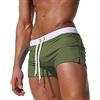 TMEOG Costume Uomo Mare Costumi da Bagno Piscina Nuoto, Pantaloncini Uomo Sportivi Palestra Running Pantaloni Corti Estivi Calzoncini Corsa Surf con Tasca a Cerniera(Verde Scuro,L)