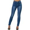 Elara Donna Pantaloni Elasticizzati Jeans Elasticizzati Push Up Chunkyrayan YG 4442 Blau-40 (L)