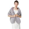 BEAUTELICATE Stola Donna Pelliccia Sintetica Coprispalle Sposa Sciarpa Scialle Pelliccia Elegante per Invernale Matrimonio Cerimonia Damigella (Grigio, Taglia unica)